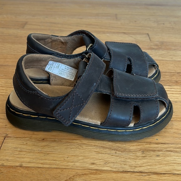 Dr. Martens Other - Dr. Martens Moby II velcro brown sandals kids 12